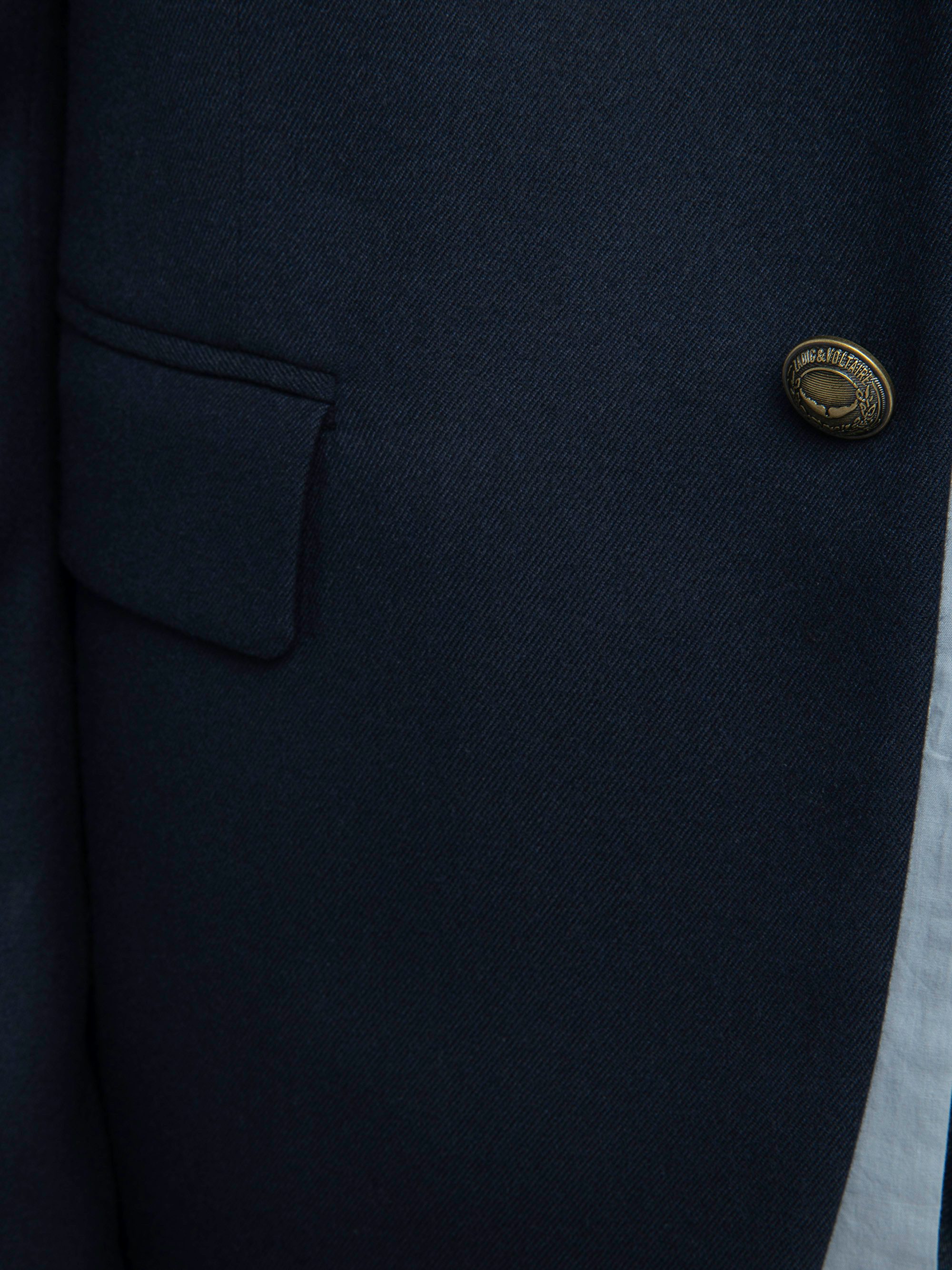 Vanilleh Blazer - Cropped blazer jacket with single-breasted closure.